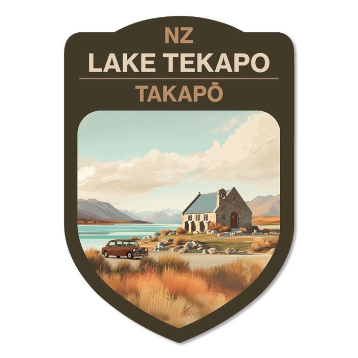 Sticker: Takapō, Lake Tekapo - The Page and Prose Booksellers
