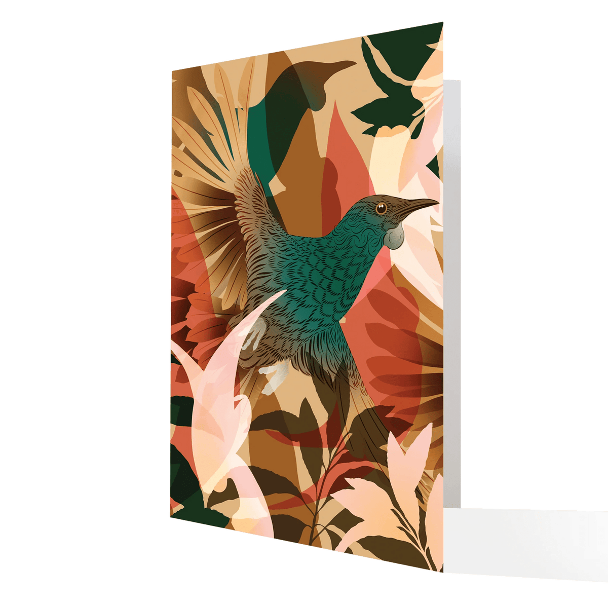 Tūī Whenua A4 Greeting Card by Flox - The Page and Prose Booksellers