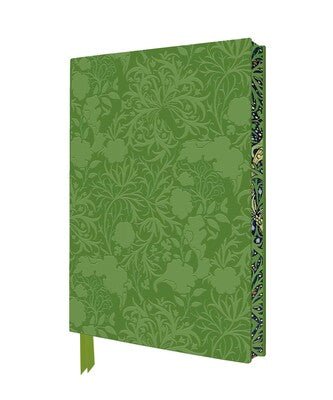William Morris Seaweed Artisan Art Lined Notebook in Vegan Leather - The Page and Prose Booksellers